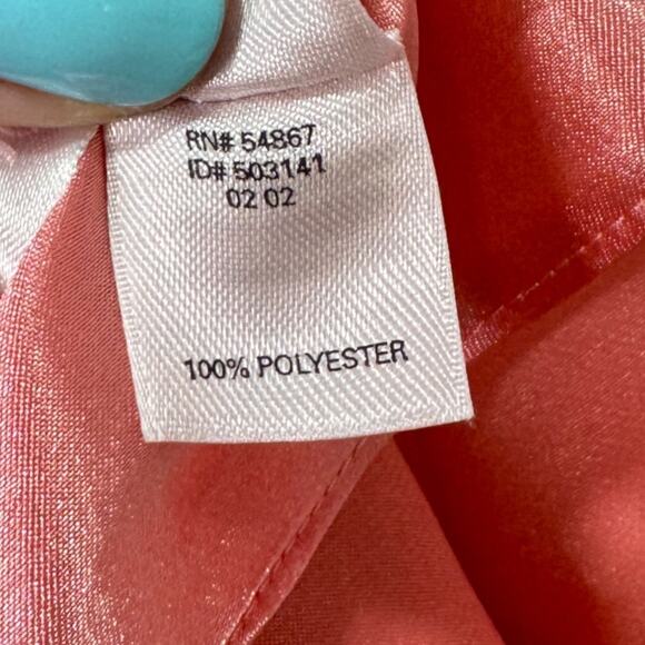 Vintage Y2K Backless Slip Dress Small Pink Satin Fairy Garden Princess Coquette - Picture 7 of 7